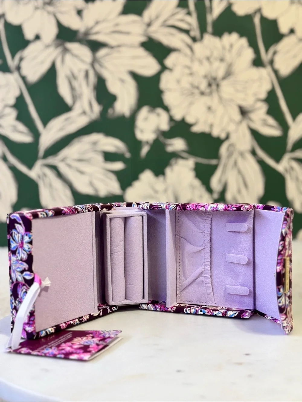 Lilly Pulitzer Purple Floral Travel Jewelry Box NWT